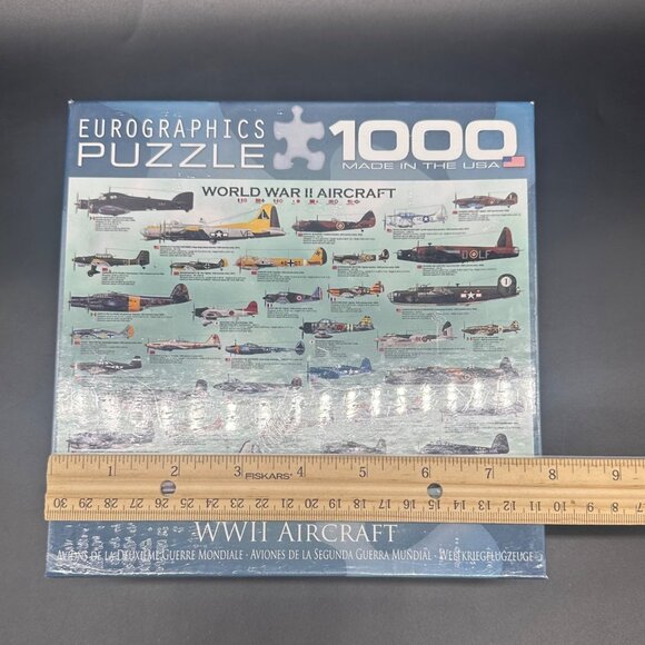 1000 Piece Jigsaw Puzzle World War II Aircraft Eurographics USA Military - Picture 7 of 8
